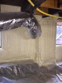 Clean, insulated, encapsulated crawlspace